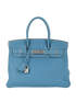 Birkin 30 In Blue Jean Togo, front view